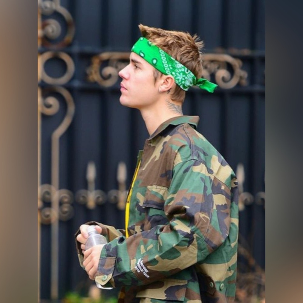 Green Paisley Bandana